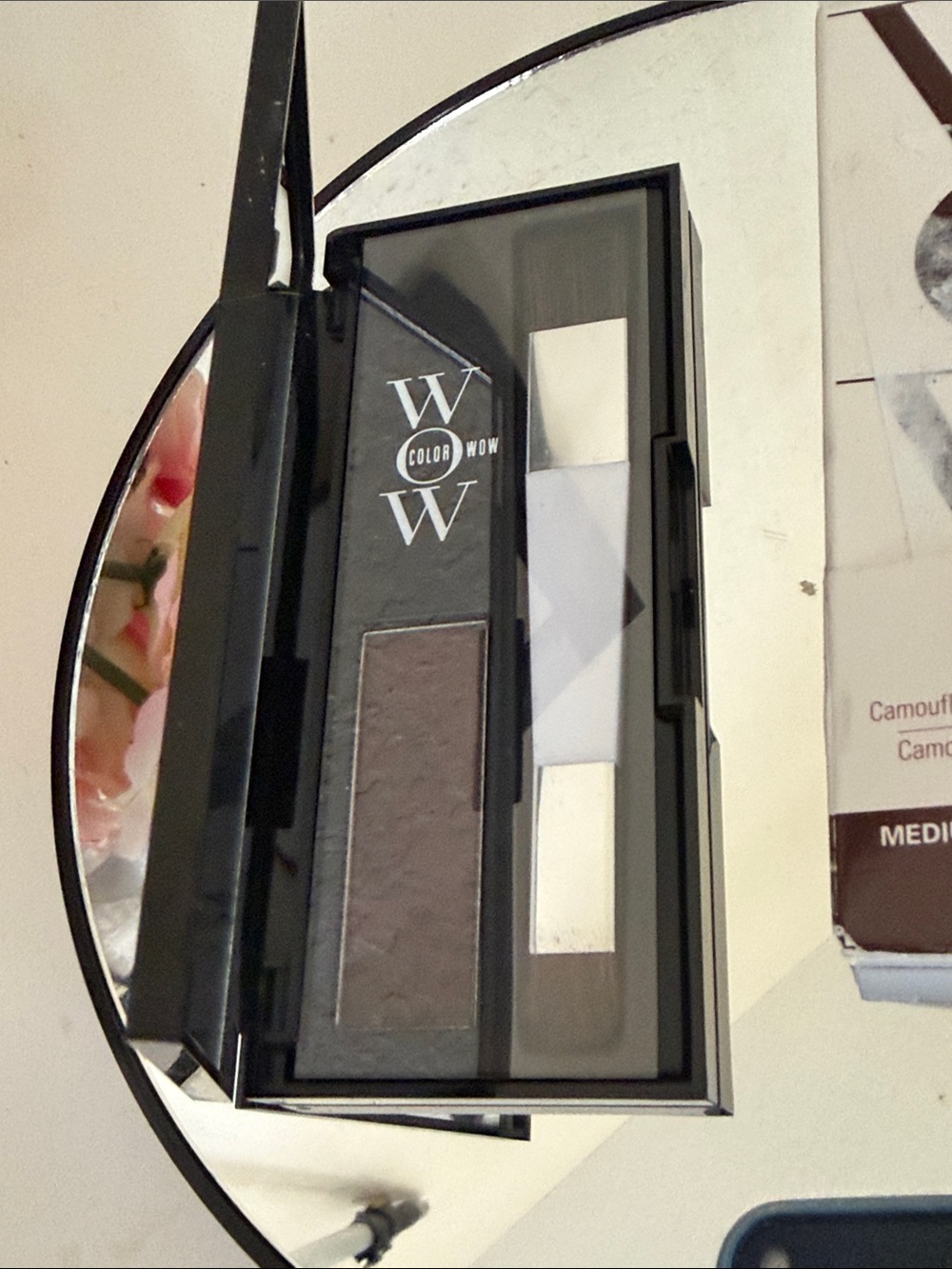 Color Wow Root Cover Up Medium Brown Brun Moyen Regrowth Gray Hair Coverage NIB